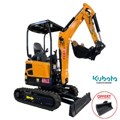 Mini Pelle TERRA CS24.R – Diesel 24 CV, 2 180 kg, Déport Hydraulique, Voie Variable neuve