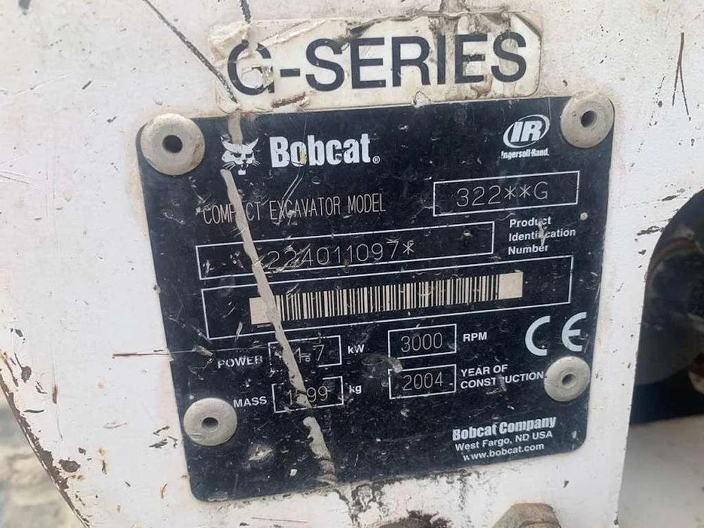 BOBCAT 322G – Mini-Pelle 1,6T sur Chenilles avec 3 Godets Occasion