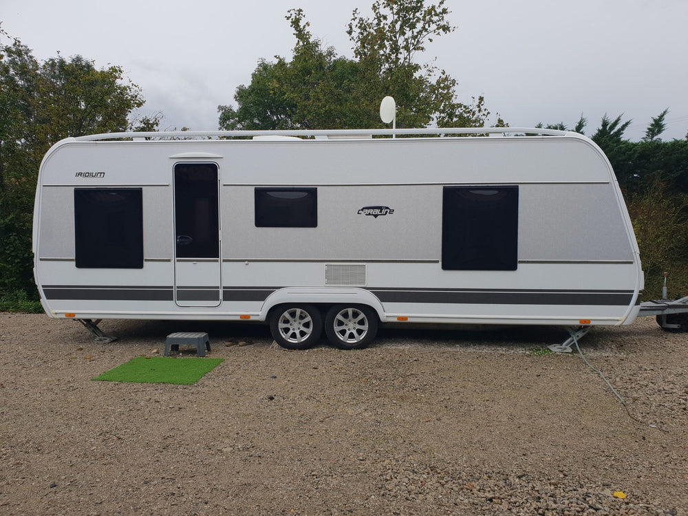 Caravane Dethleffs Exclusiv 2016 – 4 couchages – Double essieu – 6,50 m – Excellent état occasion