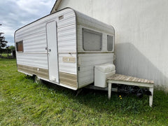 Caravane Trigano Odyssée Vintage 1975 – 4/5 couchages – Bon état – Chauffage gaz, coccasion