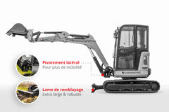 Mini-pelle Bobmaster Ultimate neuve – 2680 kg, diesel Yanmar, bras articulé neuve