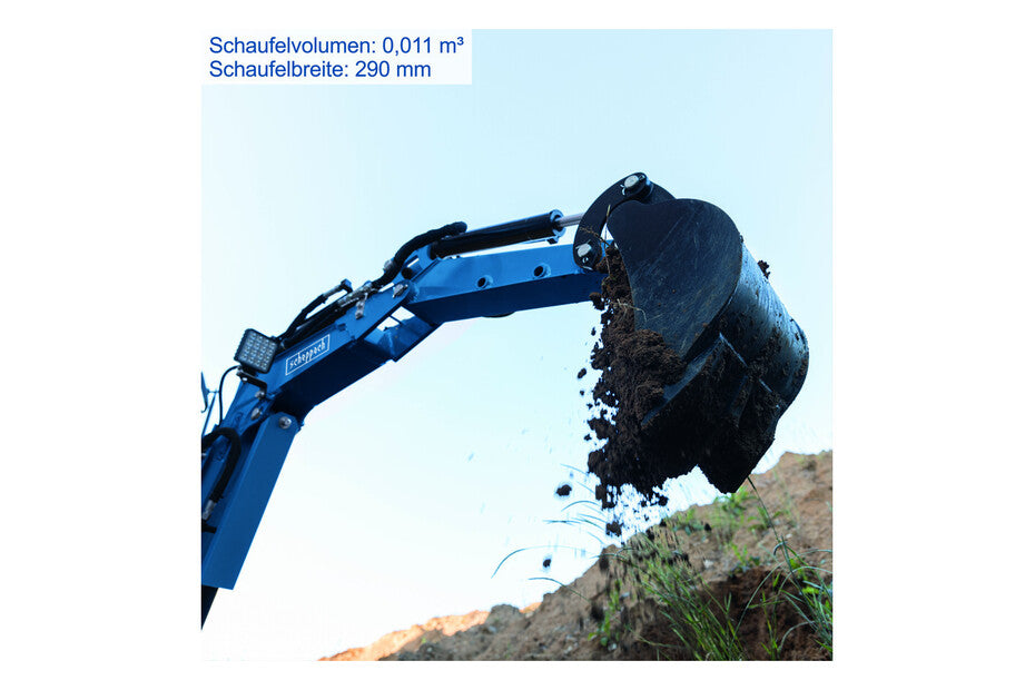 Mini Pelle Scheppach EXC815 – Essence 8,5 CV, 562 kg,neuve