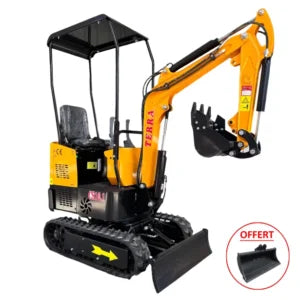 Mini Pelle TERRA CS 10.1 – Moteur Diesel 11,7 CV, 1 000 kg, neuve