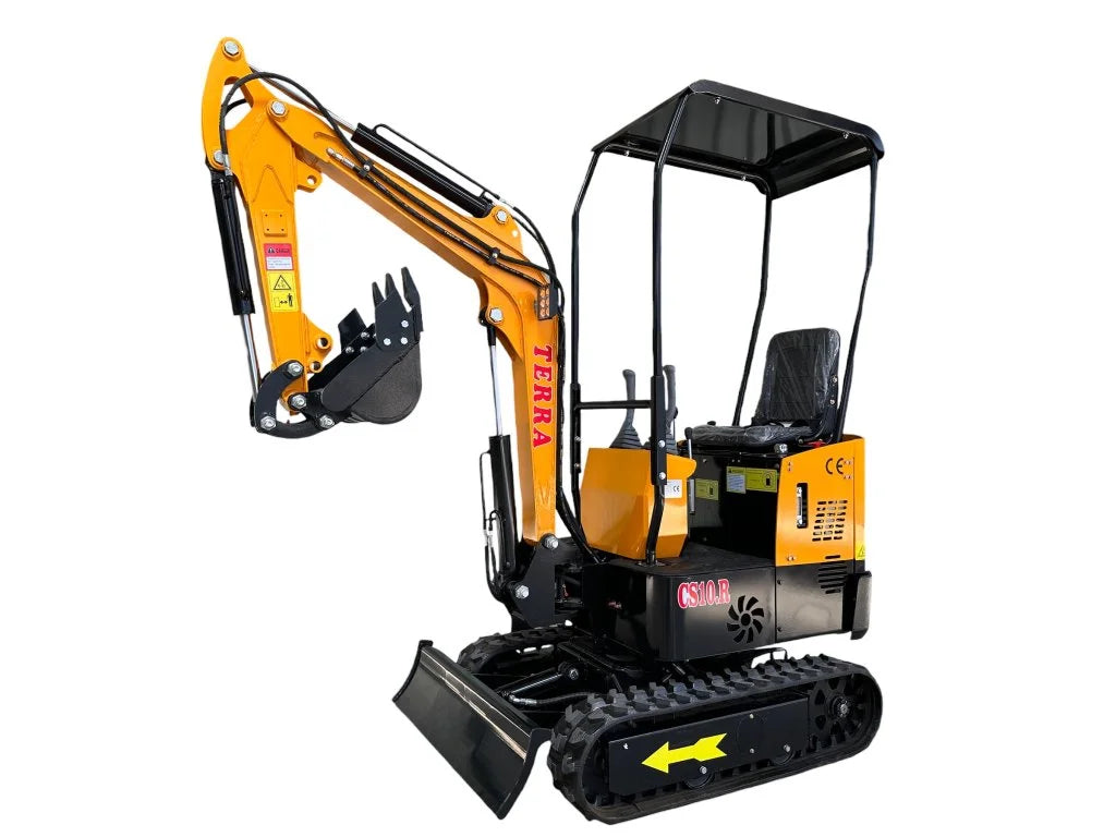 Mini Pelle TERRA CS10.R – Diesel 11,7 CV, 1000 kg, Déport Hydraulique, neuve