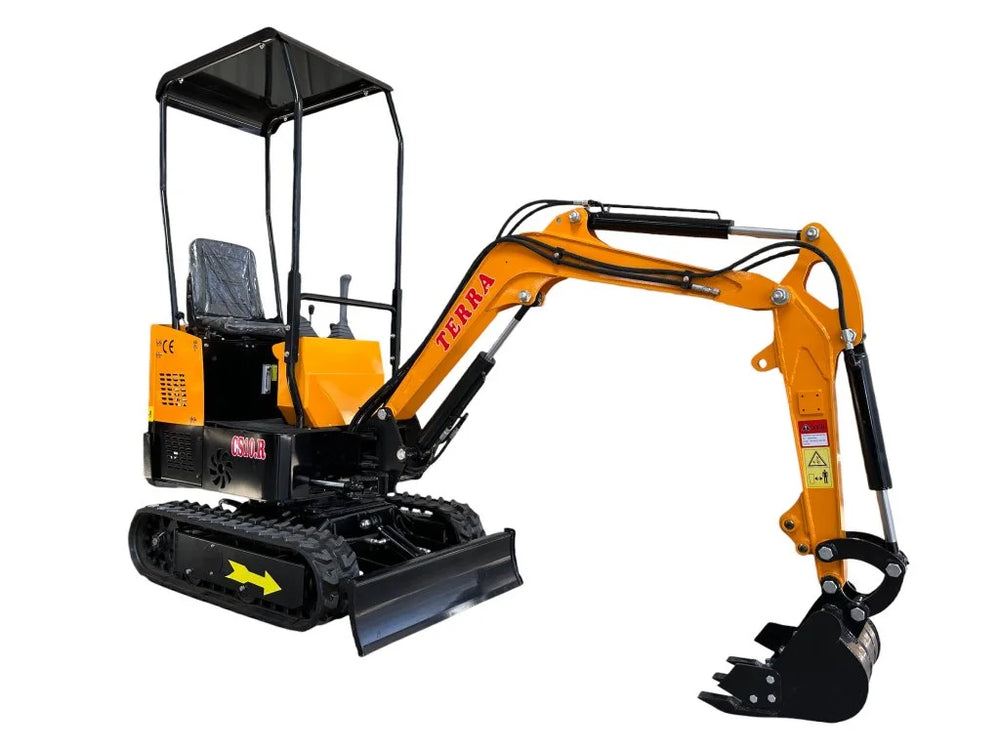 Mini Pelle TERRA CS10.R – Diesel 11,7 CV, 1000 kg, Déport Hydraulique, neuve